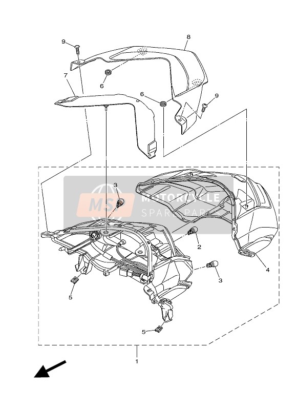 Yamaha GPD125A 2015 Fanale Posteriore per un 2015 Yamaha GPD125A